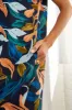 Cindra Midi Dress - Navy Leaf sold by Amour Vert