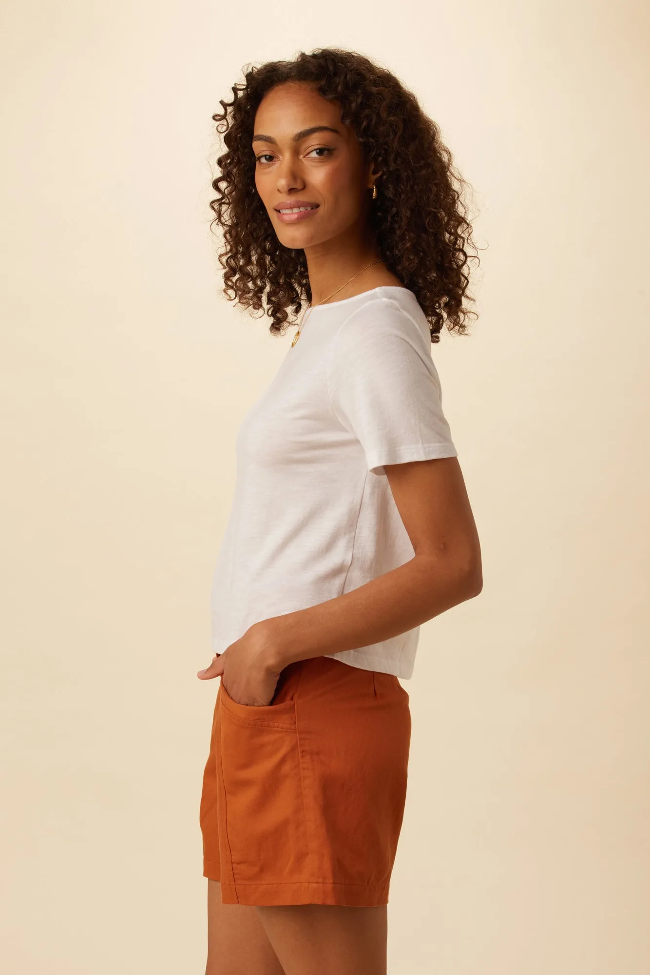 Roxie Reverie Slub Tee - White sold by Amour Vert product image thumbnail 2