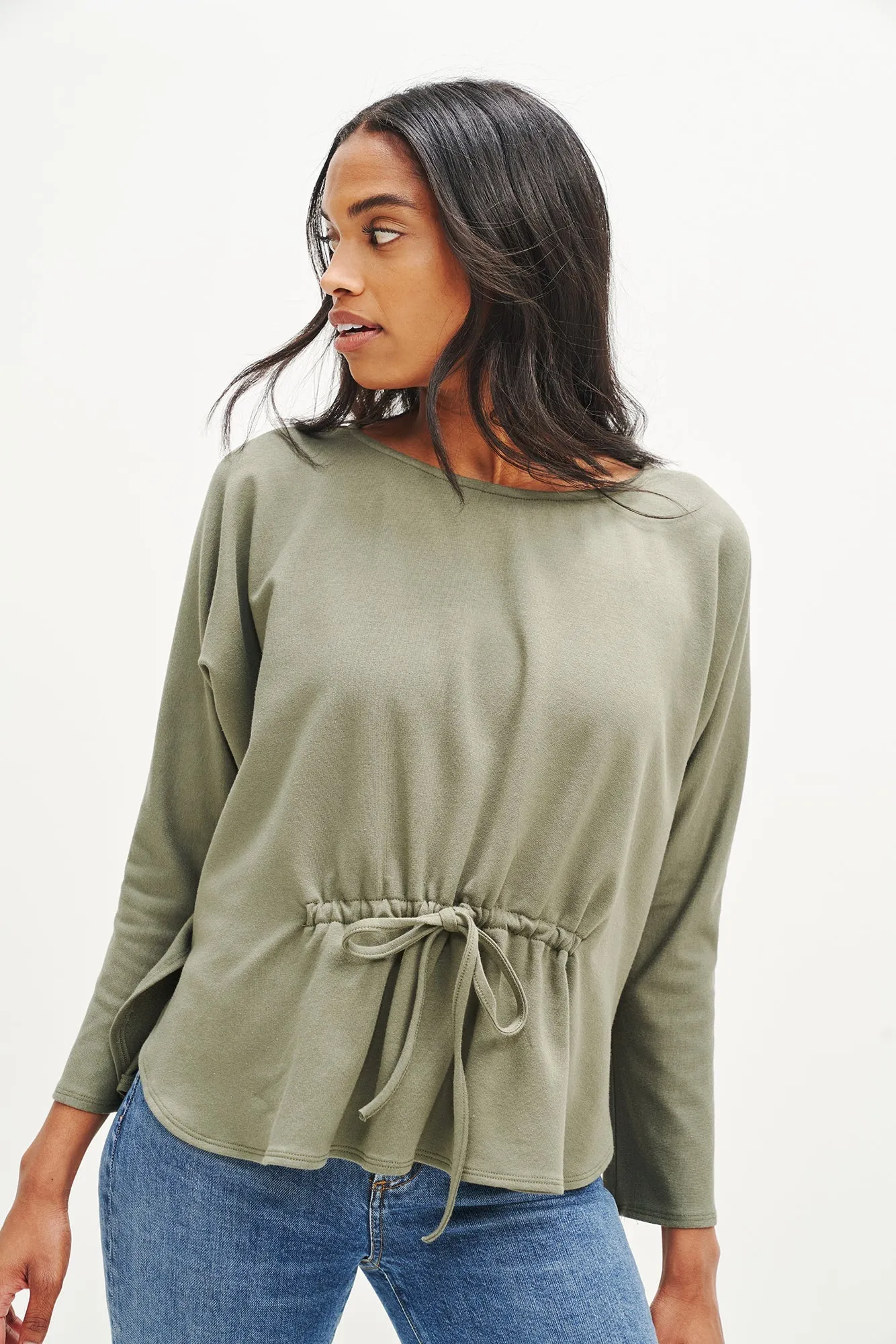 Rhea Zero-Waste Sweatshirt - Vetiver sold by Amour Vert product image thumbnail 4