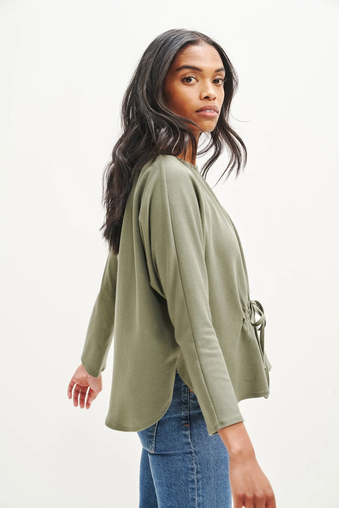 Rhea Zero-Waste Sweatshirt - Vetiver sold by Amour Vert product image thumbnail 3