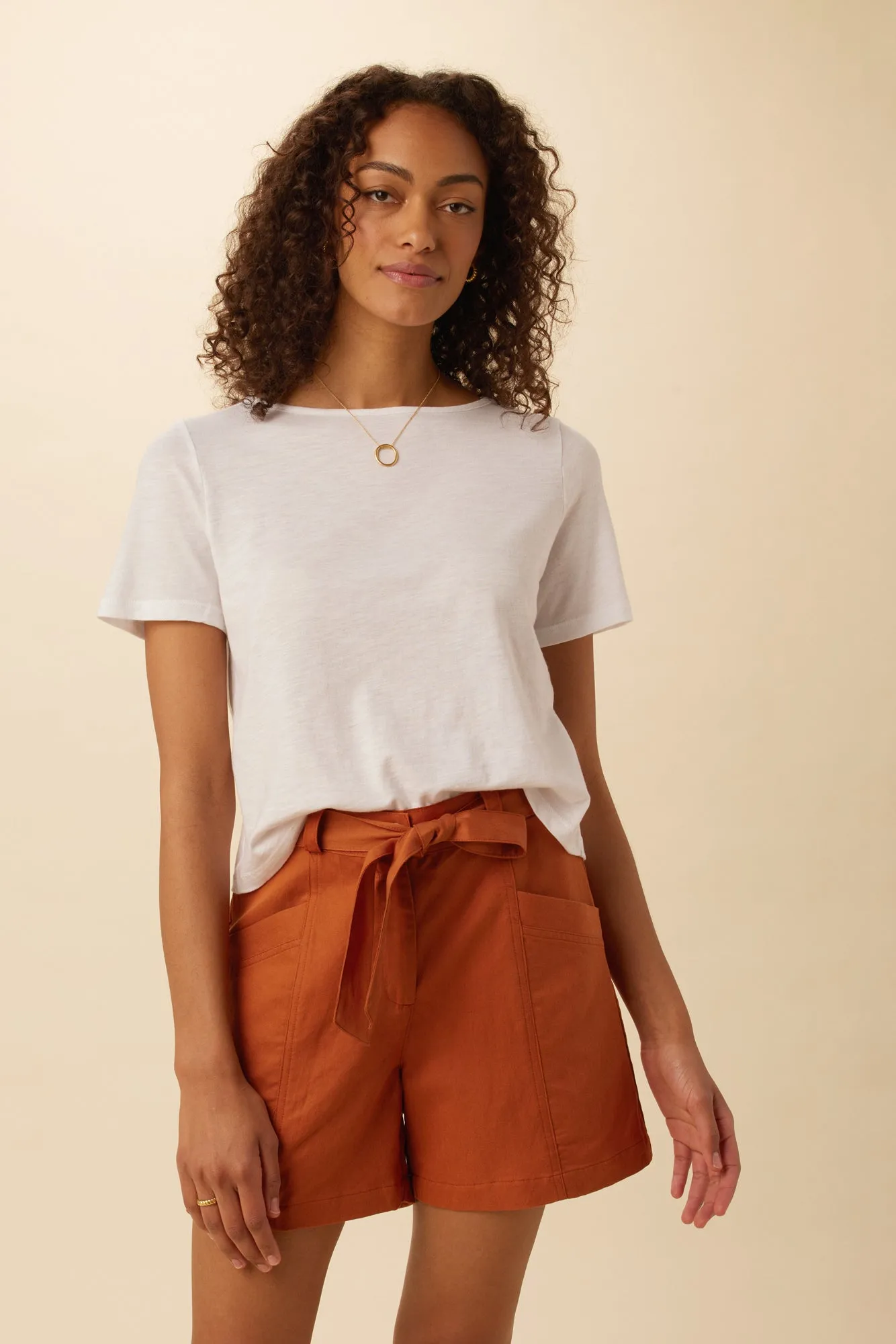 Roxie Reverie Slub Tee - White sold by Amour Vert