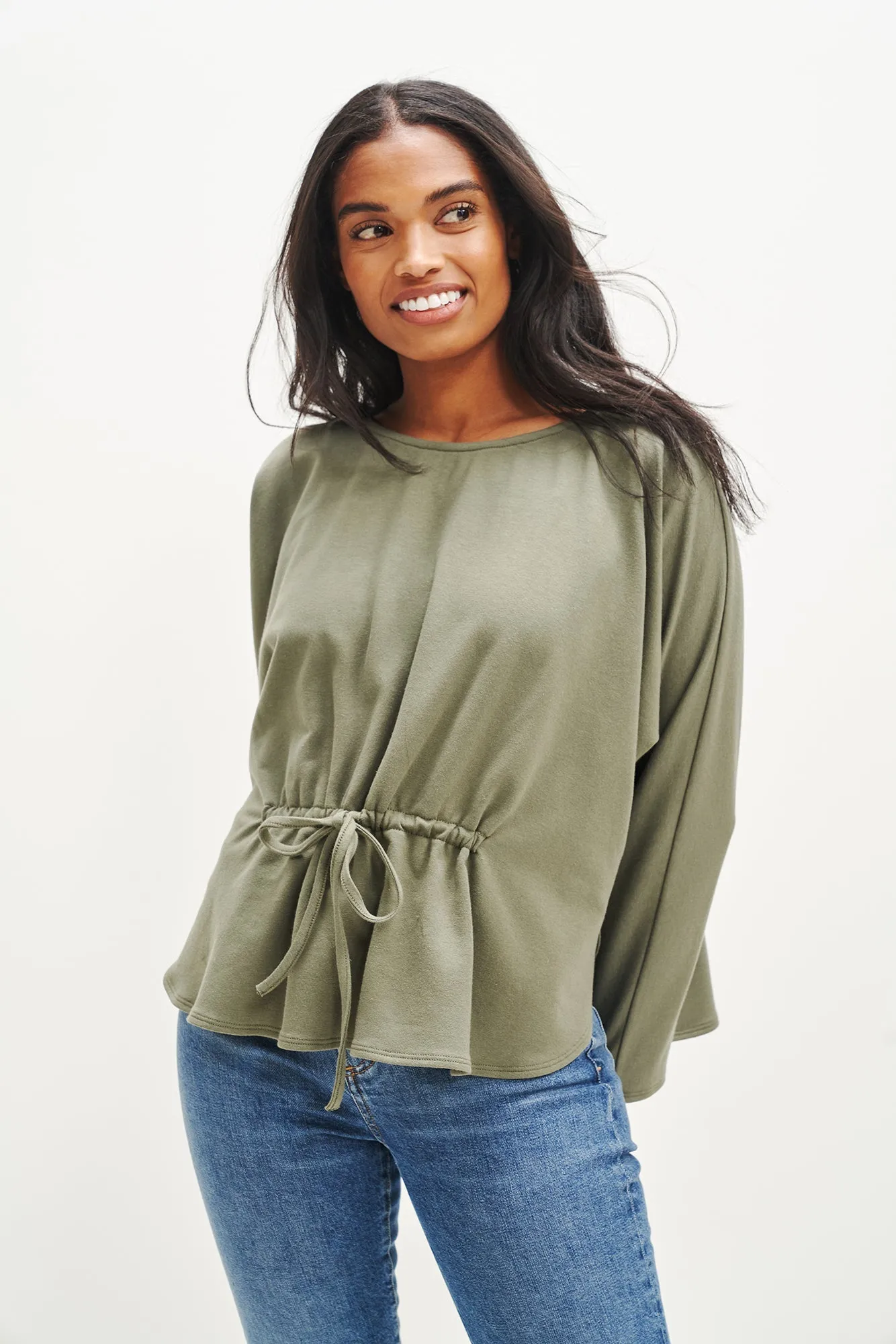 Rhea Zero-Waste Sweatshirt - Vetiver sold by Amour Vert product image thumbnail 2