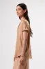Renata Stretch Silk Blouse - Biscotti sold by Amour Vert