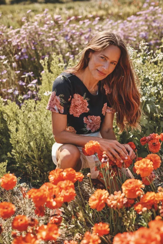 Cecelia Upcycled Tee - San Clemente Floral sold by Amour Vert