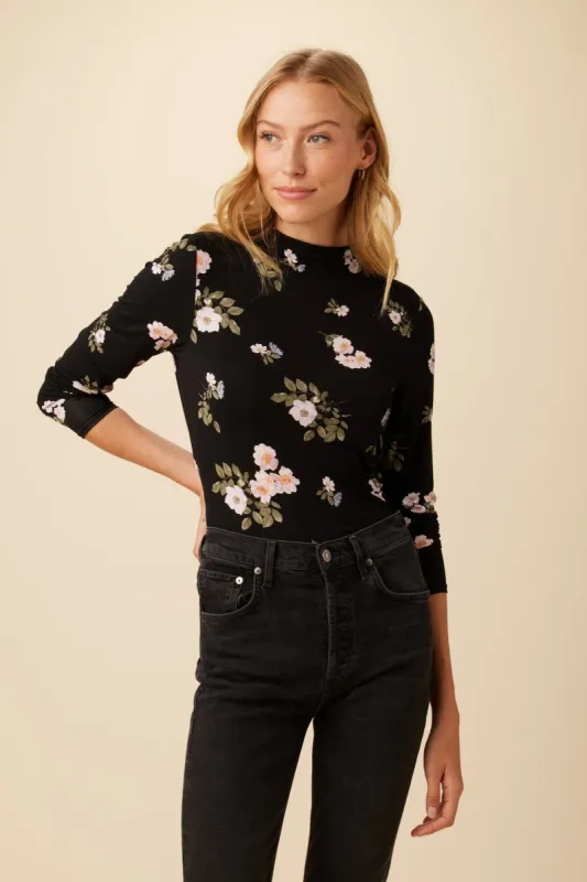 Lux Viscose Knit Turtleneck - Ladera Floral sold by Amour Vert