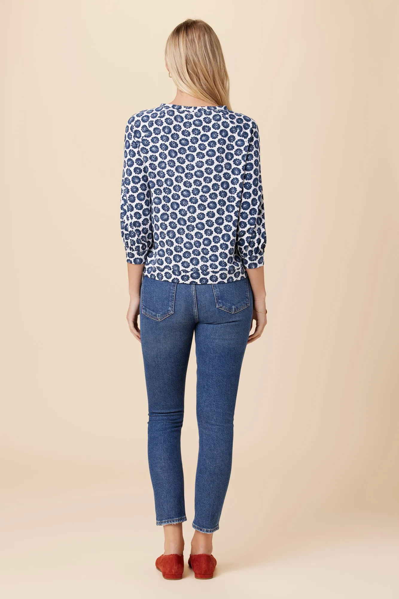 Issa Reverie Knit Tee - Calico Navy sold by Amour Vert product image thumbnail 3