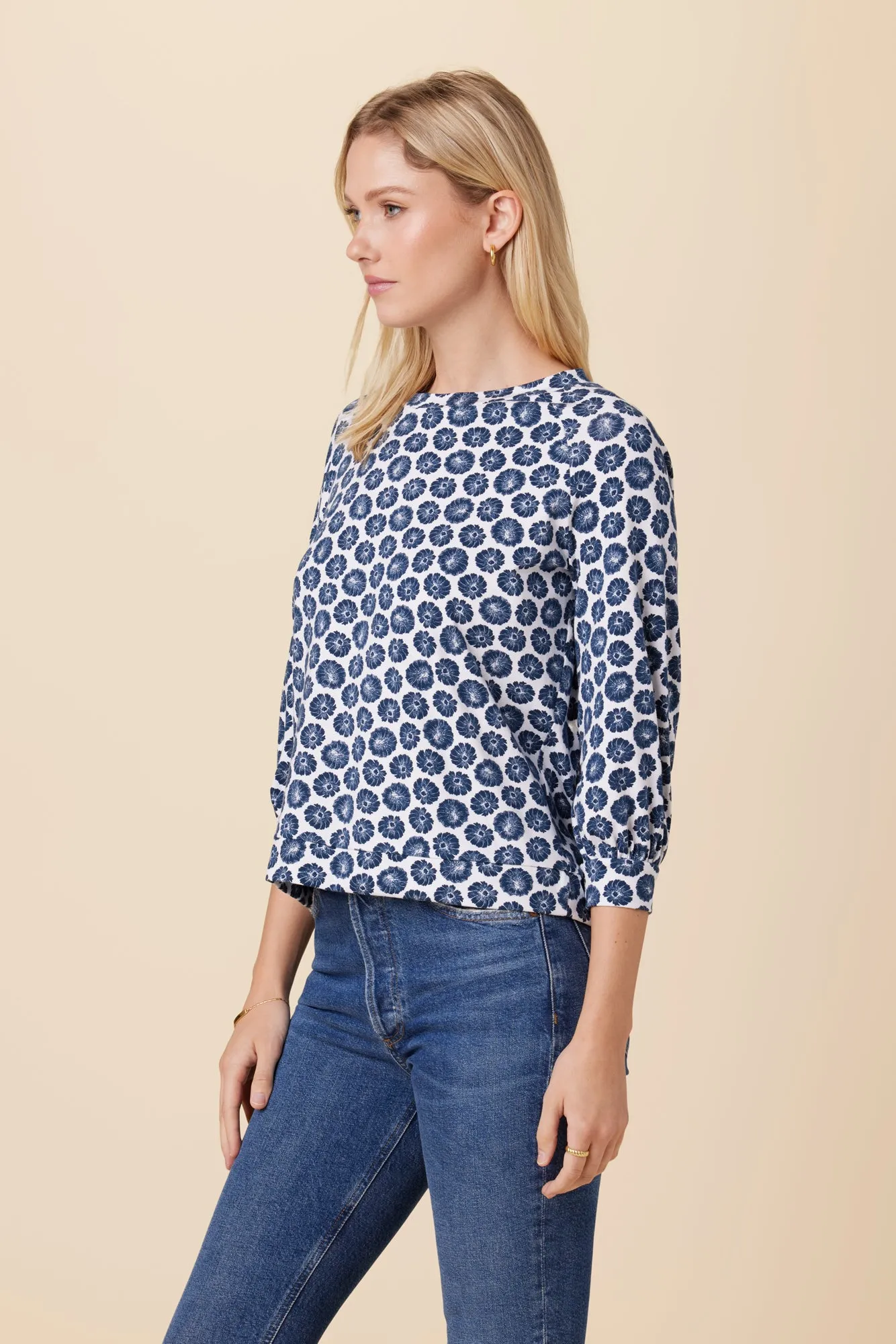 Issa Reverie Knit Tee - Calico Navy sold by Amour Vert product image thumbnail 2