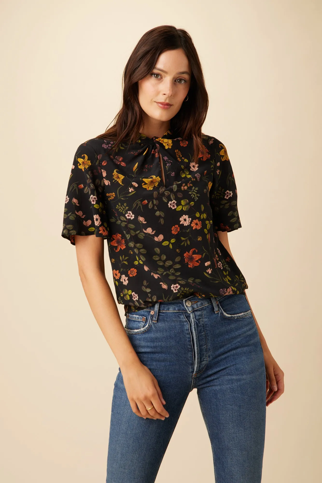 Seville Washable Silk Blouse - Saint Germain Floral sold by Amour Vert
