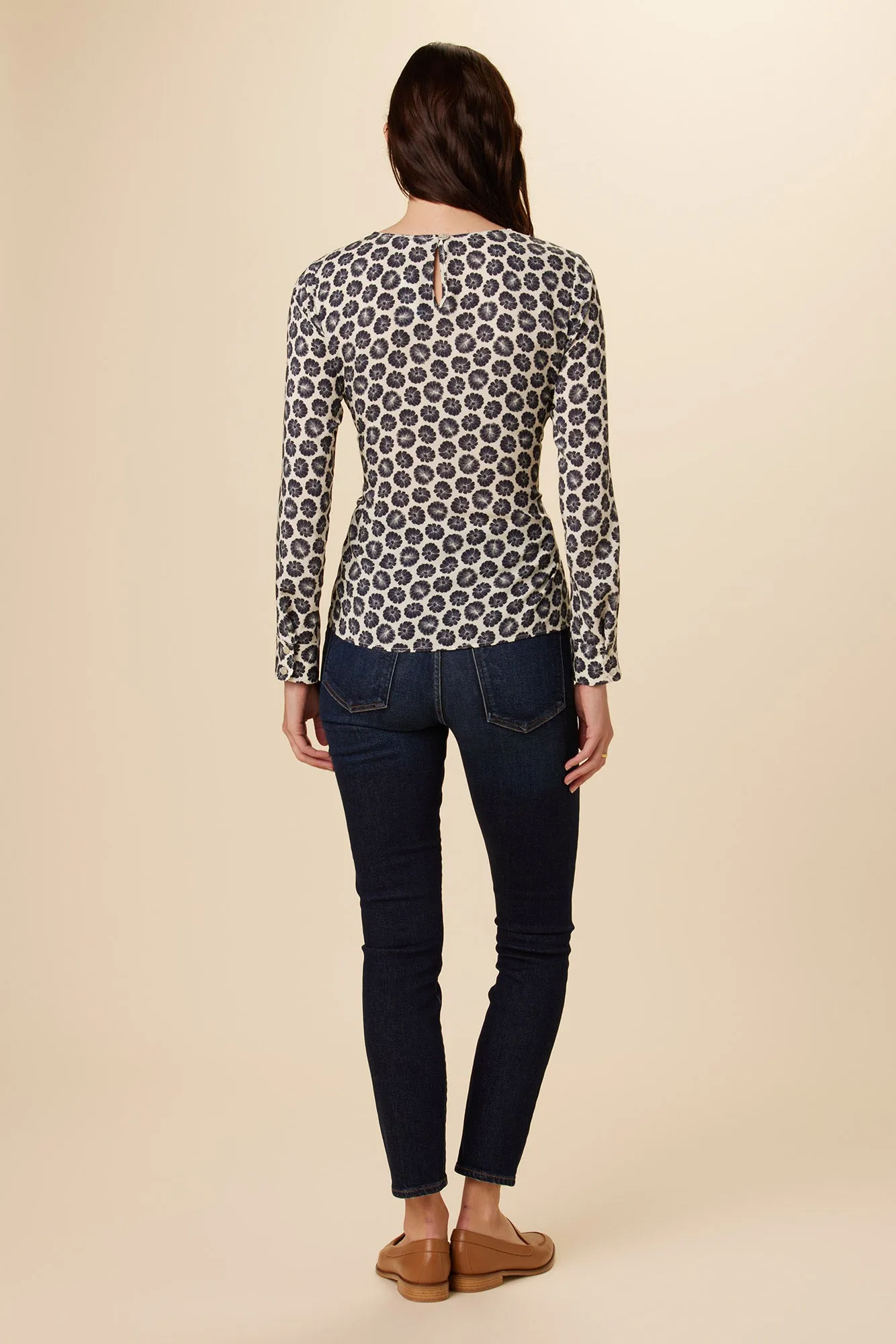 Jobeth Ecovero Blouse - Calico Navy sold by Amour Vert product image thumbnail 3
