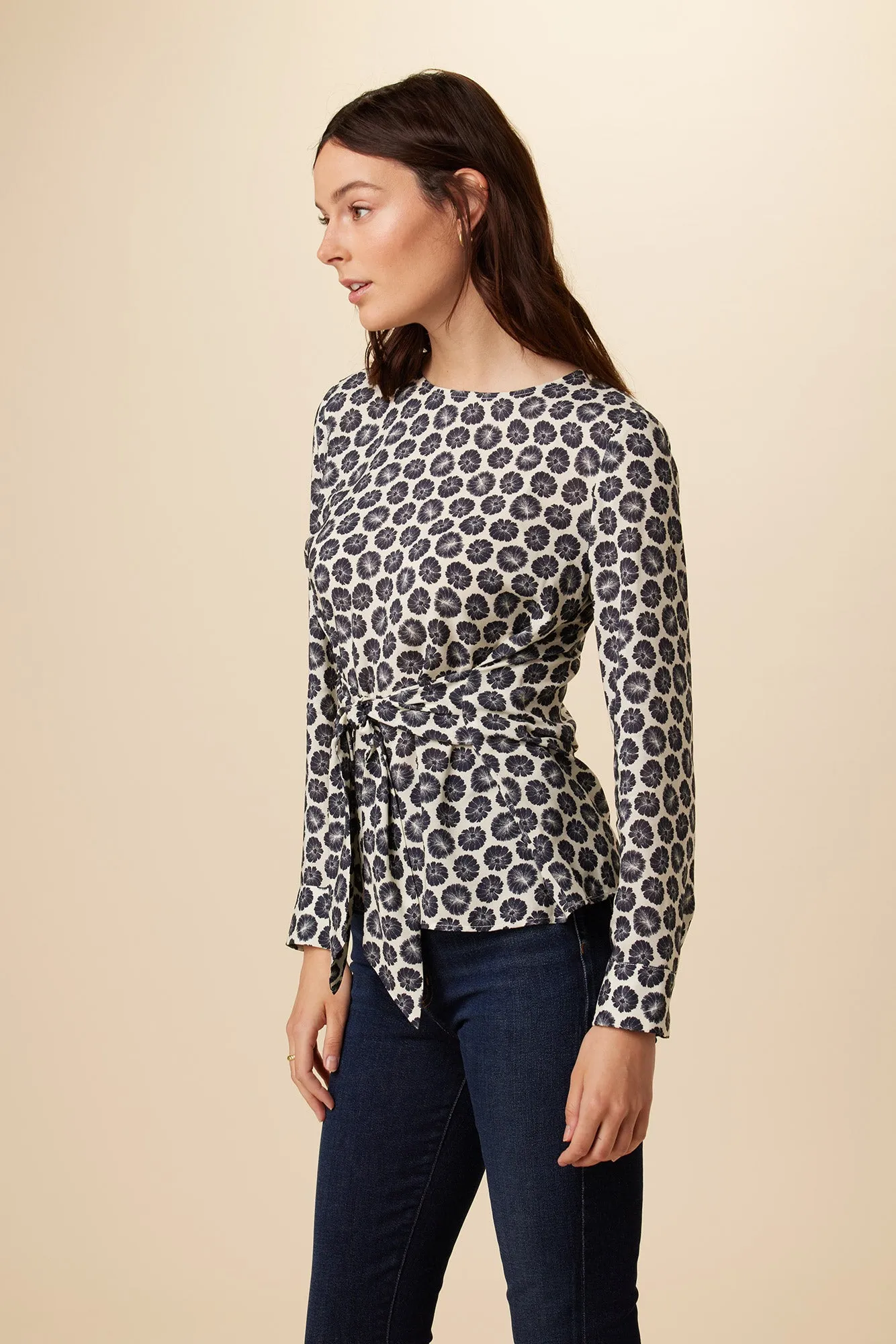 Jobeth Ecovero Blouse - Calico Navy sold by Amour Vert product image thumbnail 2