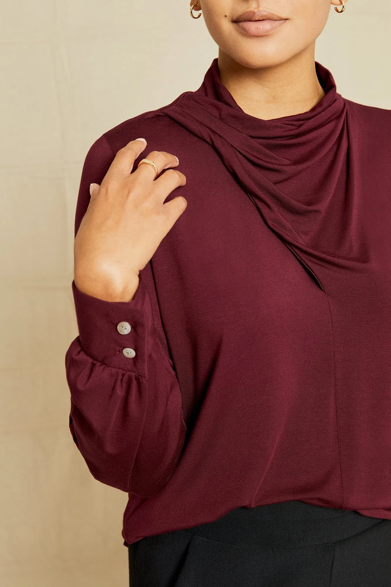 Leone Modal Top - Plum sold by Amour Vert product image thumbnail 4