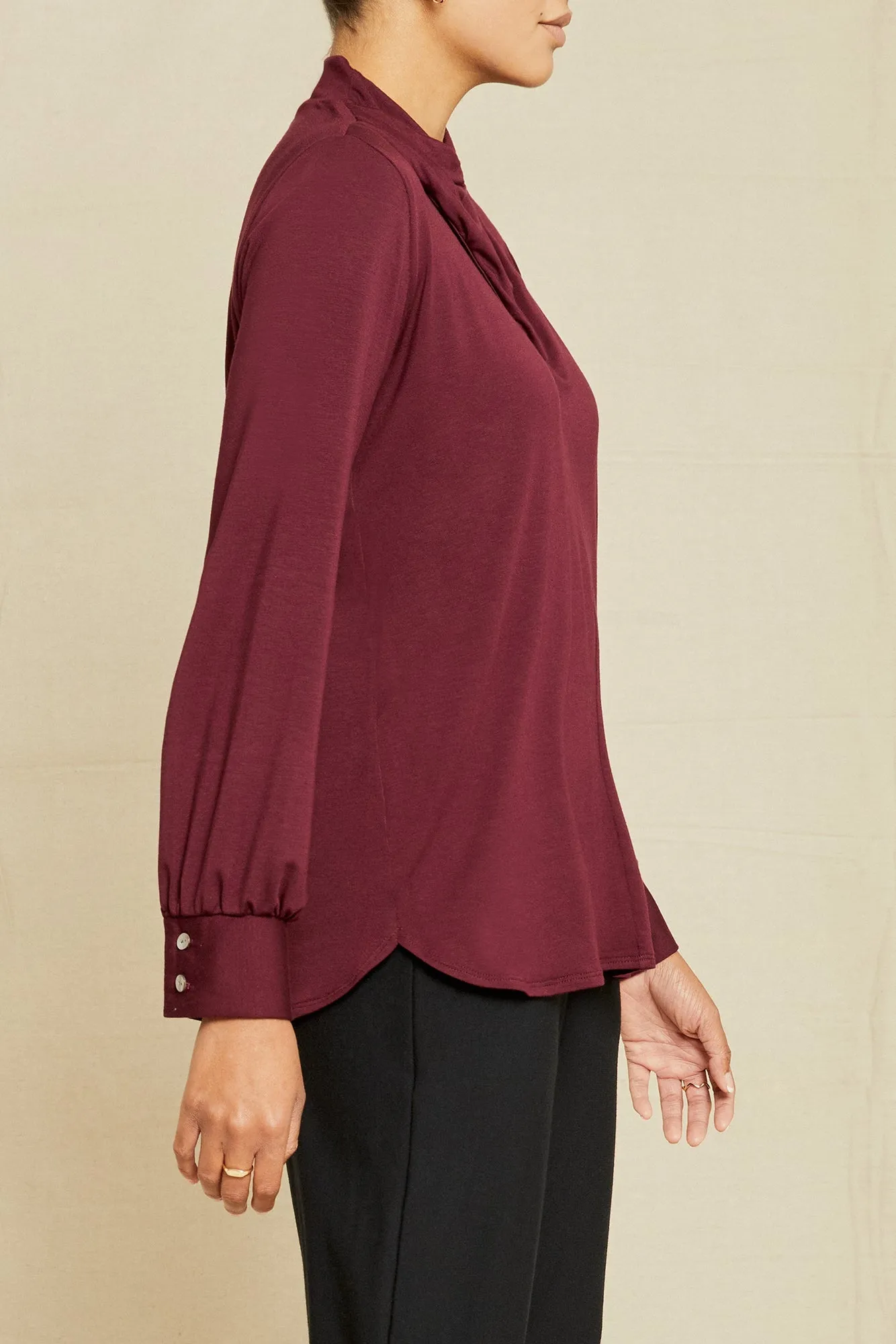 Leone Modal Top - Plum sold by Amour Vert product image thumbnail 2
