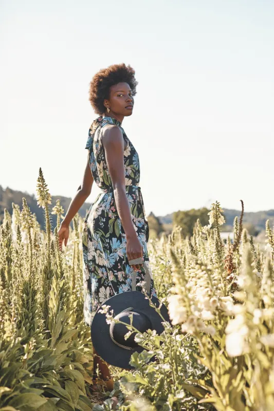 Mila Zero-Waste Washable Silk Dress - Printemps Floral sold by Amour Vert