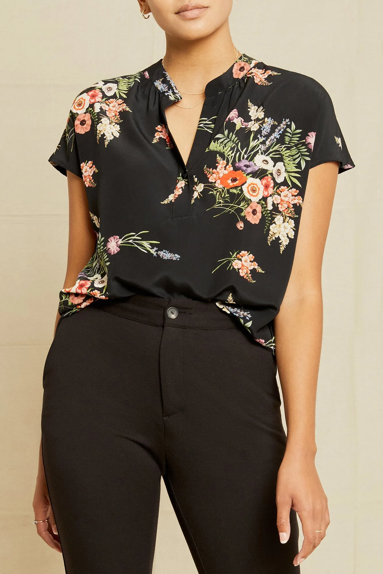 Renata Washable Silk Blouse - Treviso Floral sold by Amour Vert