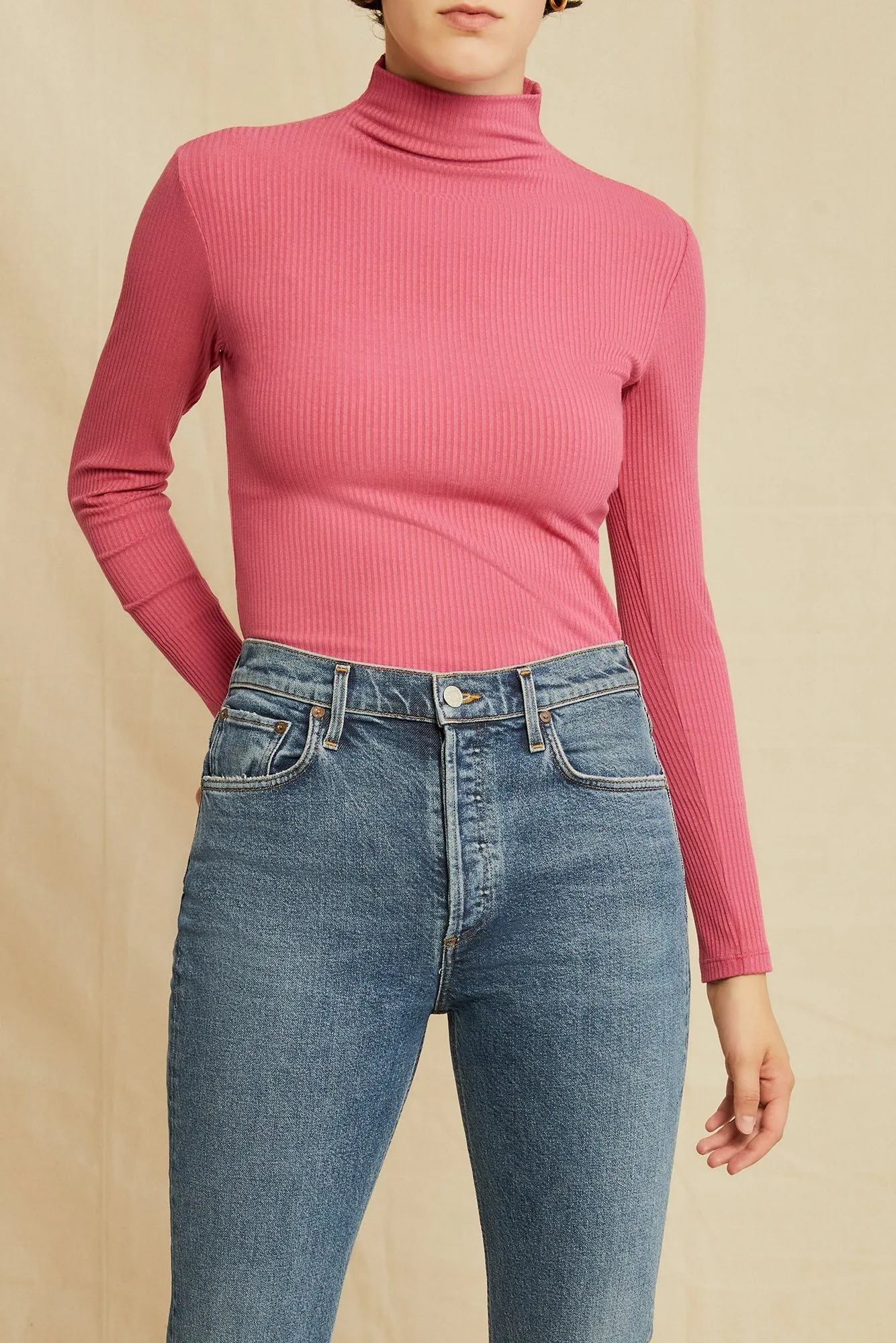 Lux Paris Rib Turtleneck - Stargazer sold by Amour Vert product image thumbnail 4