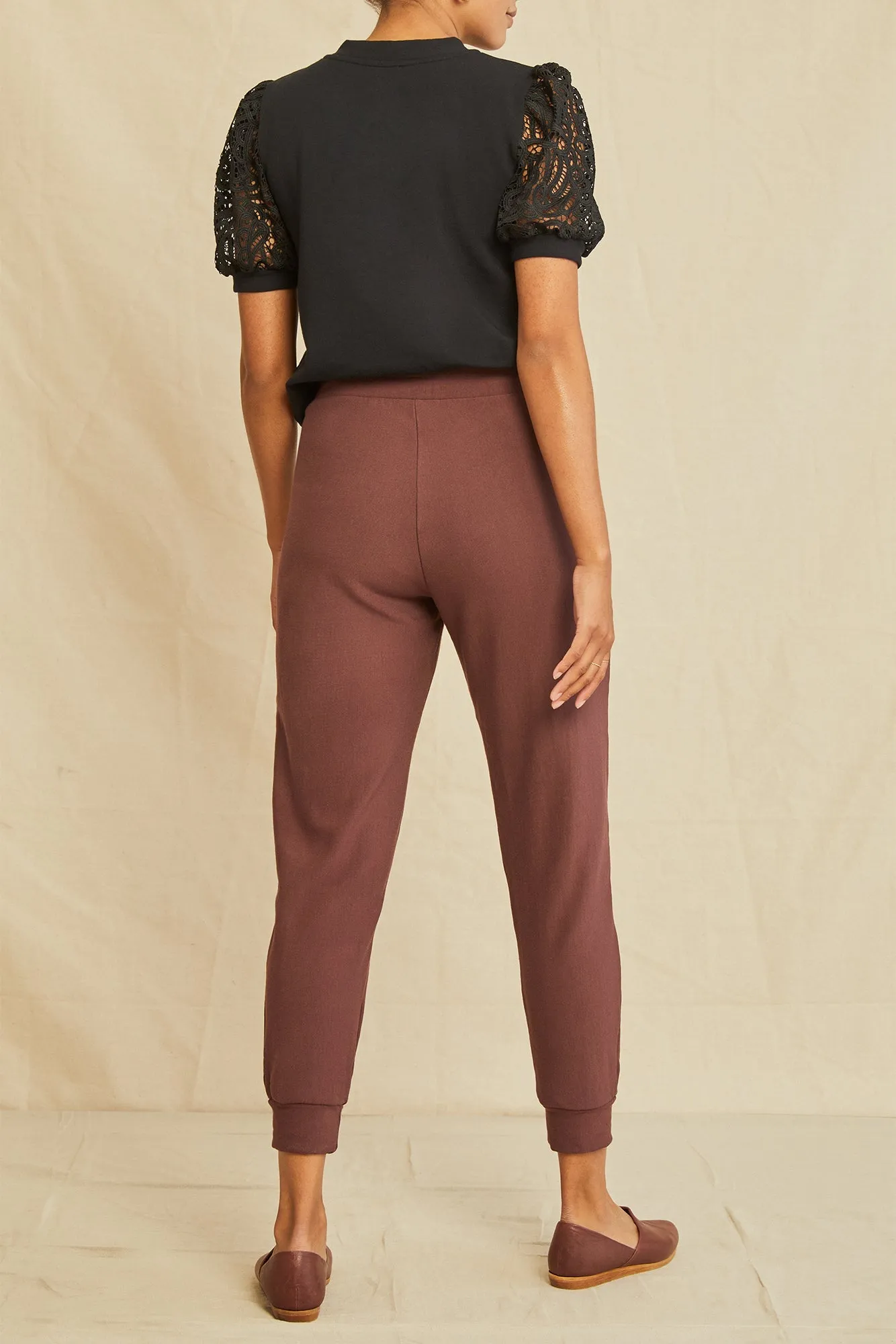 Skylar Luxe Fleece Joggers - Mocha sold by Amour Vert product image thumbnail 3
