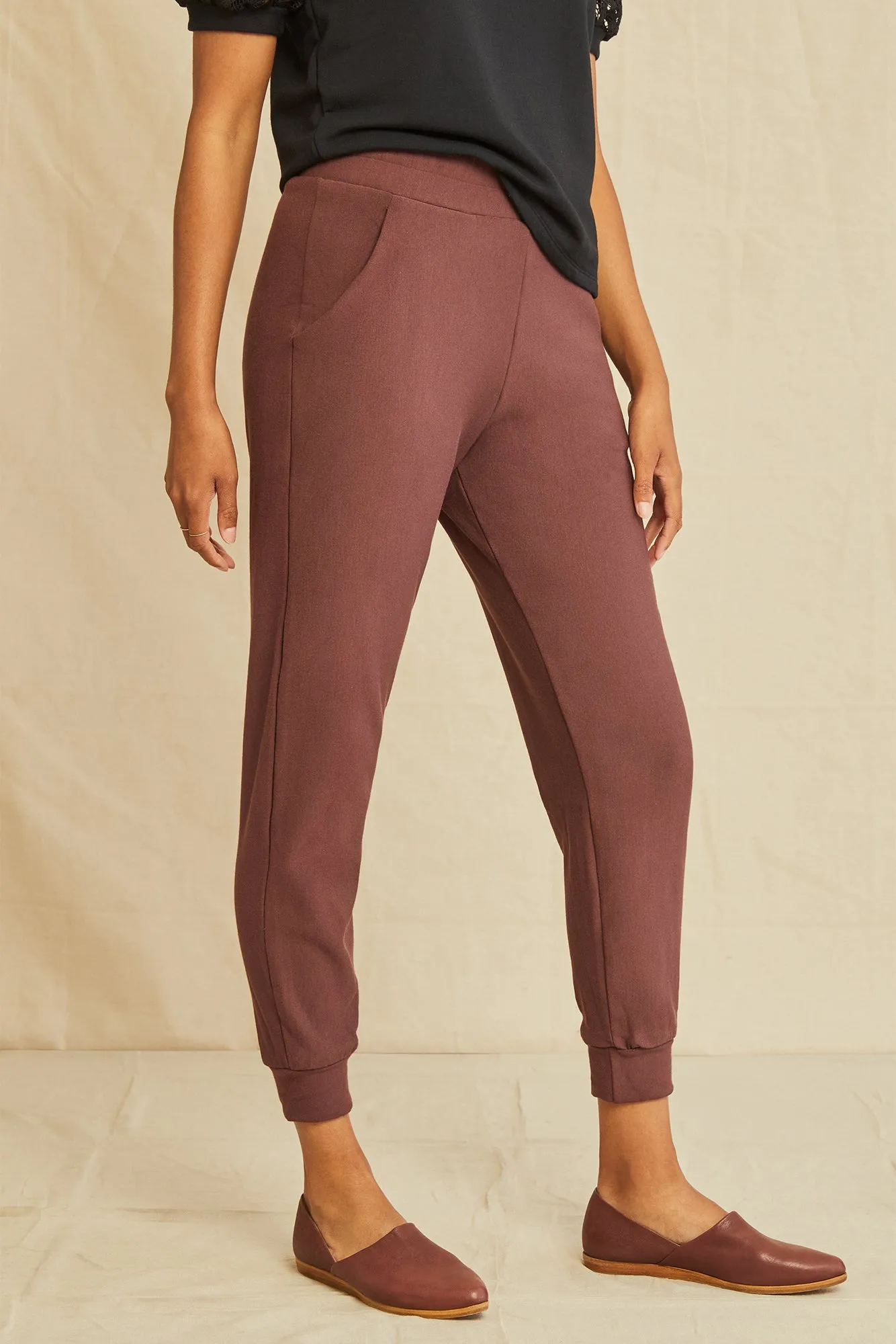 Skylar Luxe Fleece Joggers - Mocha sold by Amour Vert product image thumbnail 2