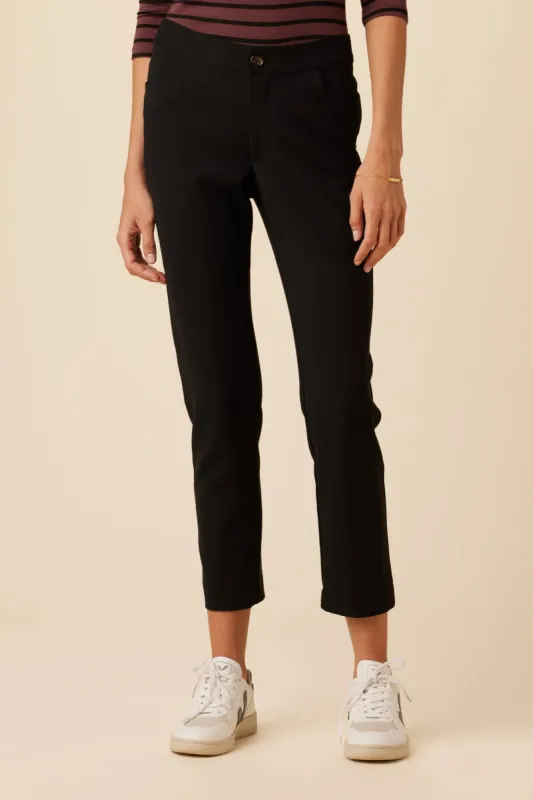 Graziella Woven Spandex Pant - Black - ReAmour made by Amour Vert