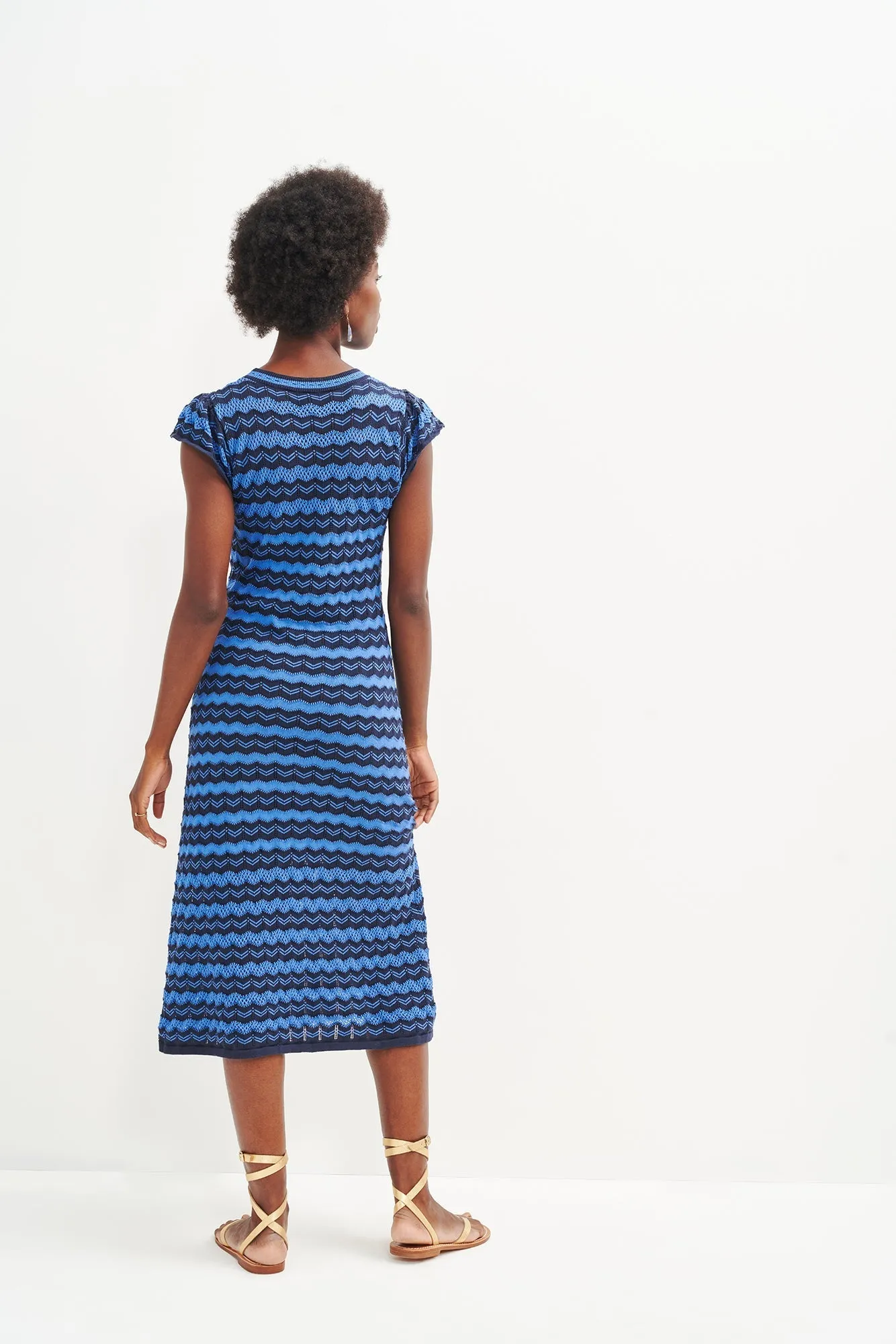 Betsy Organic Cotton Dress - Navy Tonal - ReAmour sold by Amour Vert product image thumbnail 4