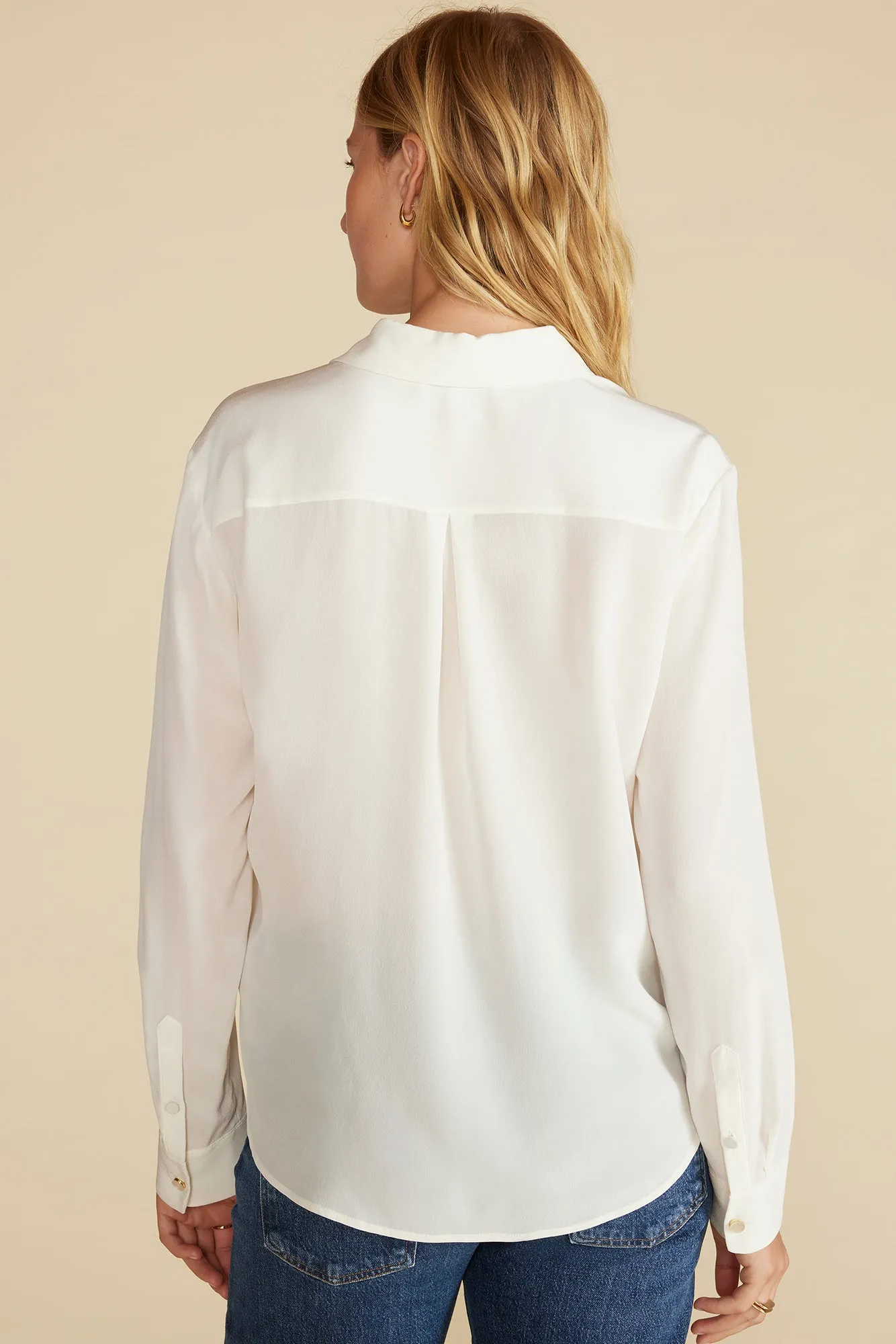 Bixby Washable Silk Blouse - Ivory sold by Amour Vert product image thumbnail 4