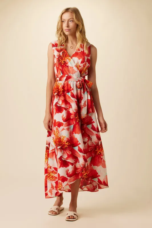 Hanne Washable Silk Maxi Dress - Begonia made by Amour Vert