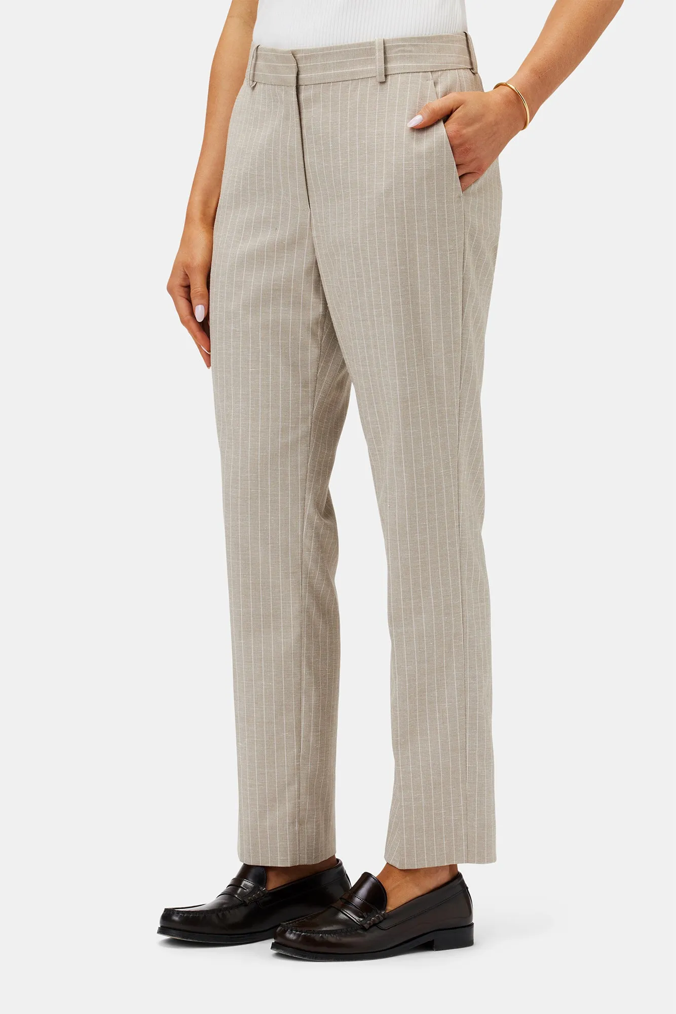 Taper Trouser - San Diego Stripe Natural sold by Amour Vert product image thumbnail 2
