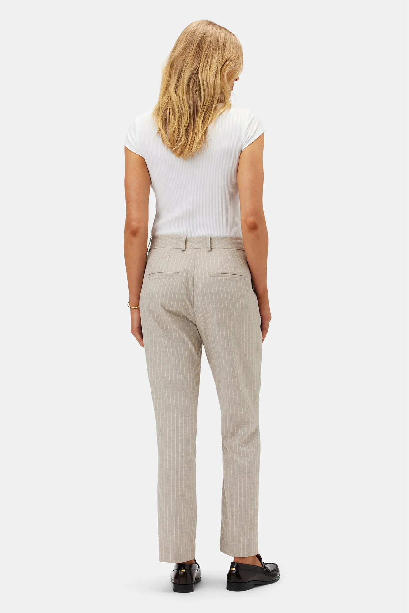Taper Trouser - San Diego Stripe Natural sold by Amour Vert product image thumbnail 4