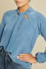Papillon Cottonseed Cupro Blouse - Azure sold by Amour Vert