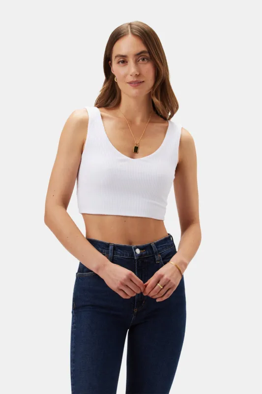 Rosa Paris Rib Tank - White sold by Amour Vert