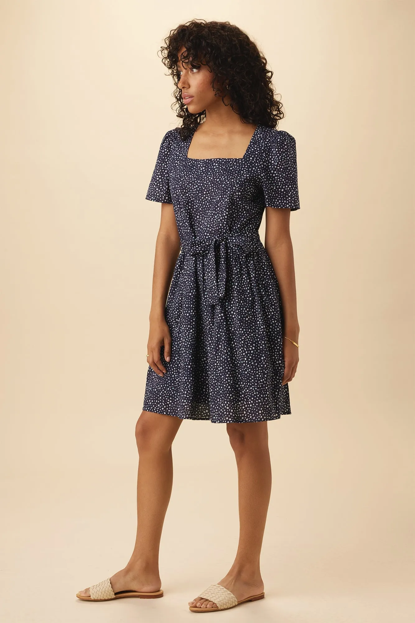 Ria Organic Cotton Dress - Trieste Dot - ReAmour sold by Amour Vert product image thumbnail 2
