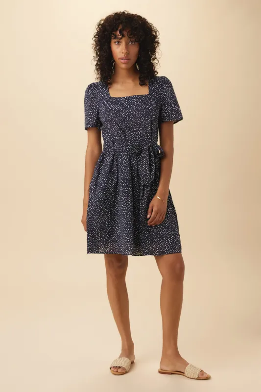 Ria Organic Cotton Dress - Trieste Dot - ReAmour sold by Amour Vert