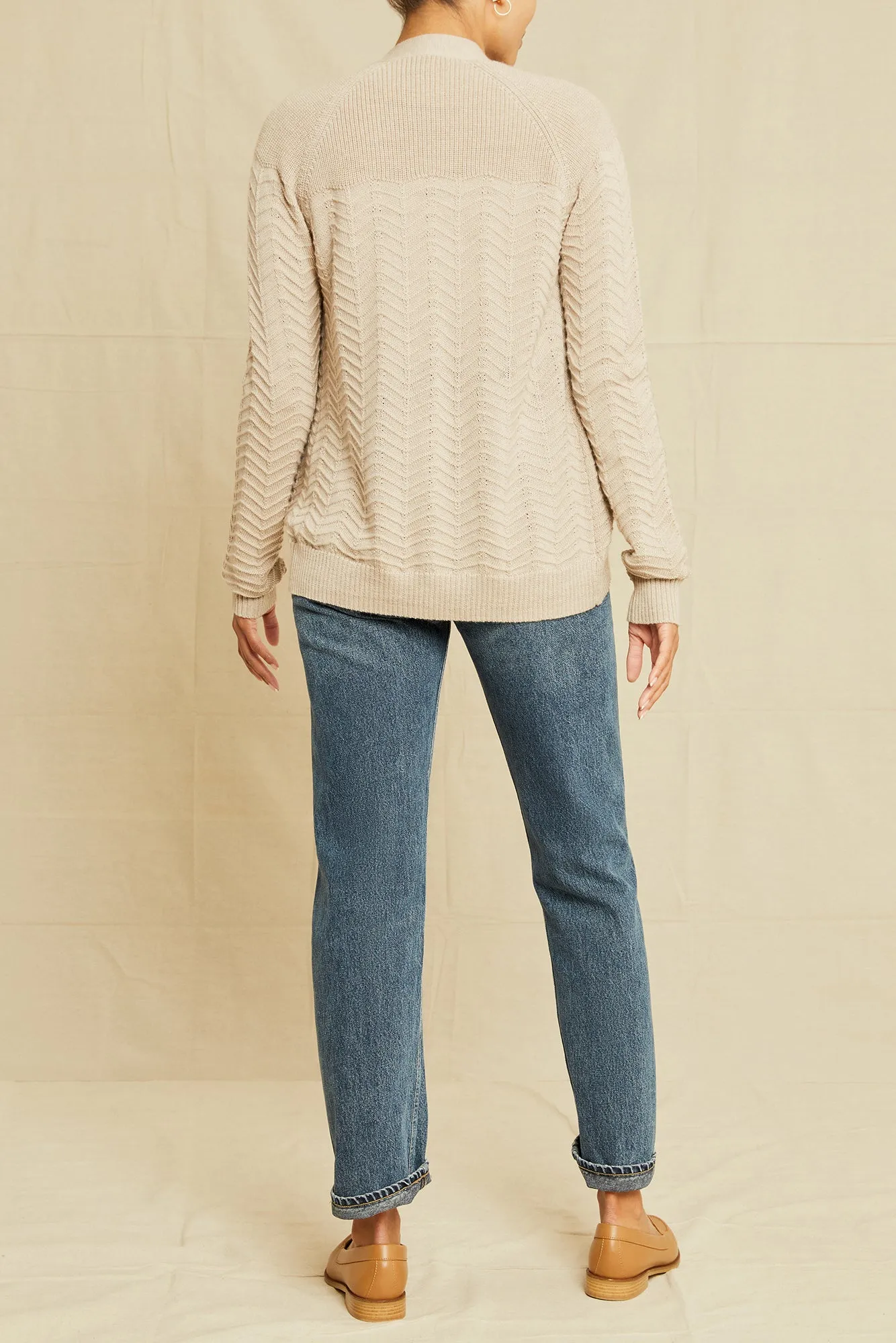 Jacinta Wool Cardigan - Oatmeal sold by Amour Vert product image thumbnail 3