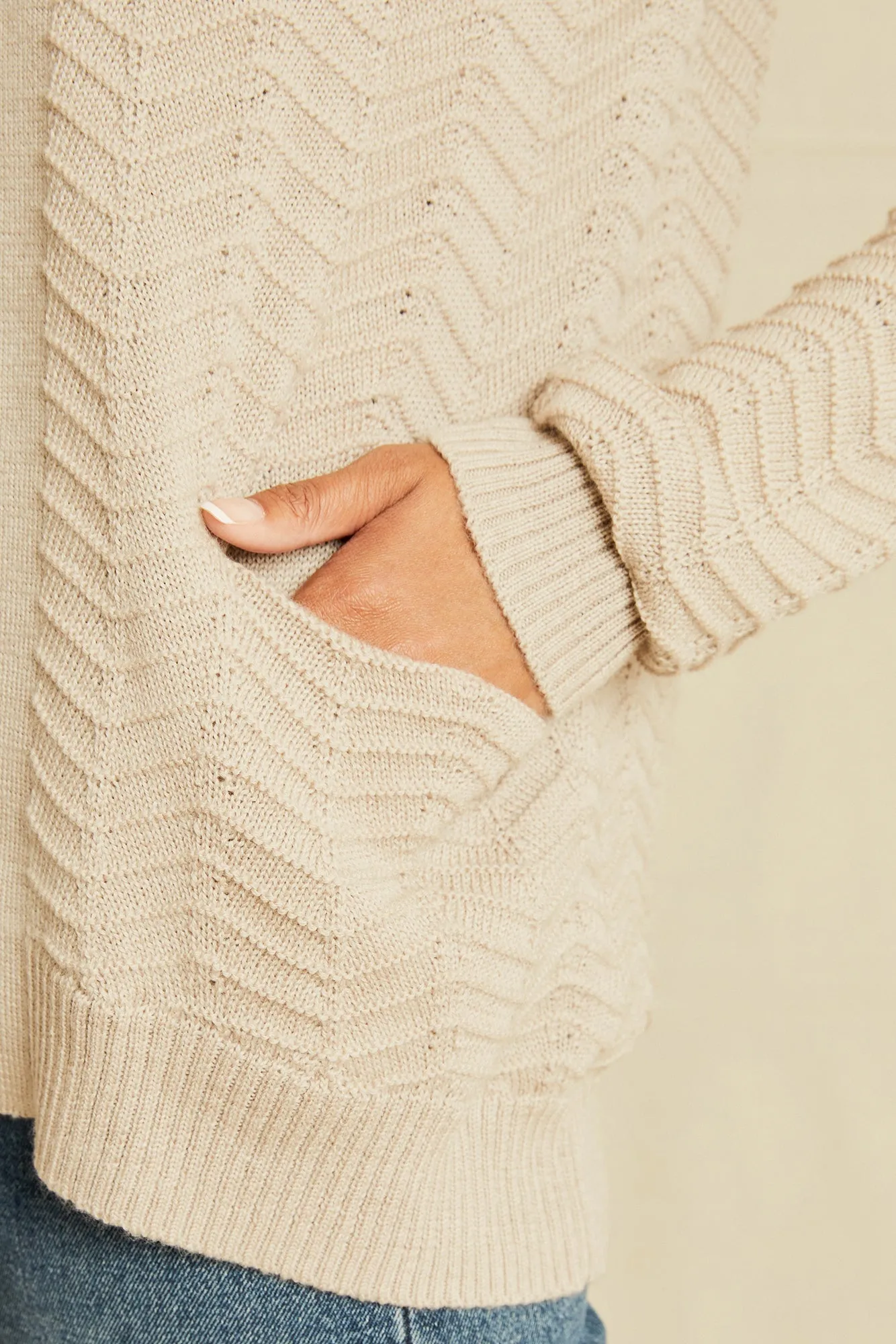 Jacinta Wool Cardigan - Oatmeal sold by Amour Vert product image thumbnail 4