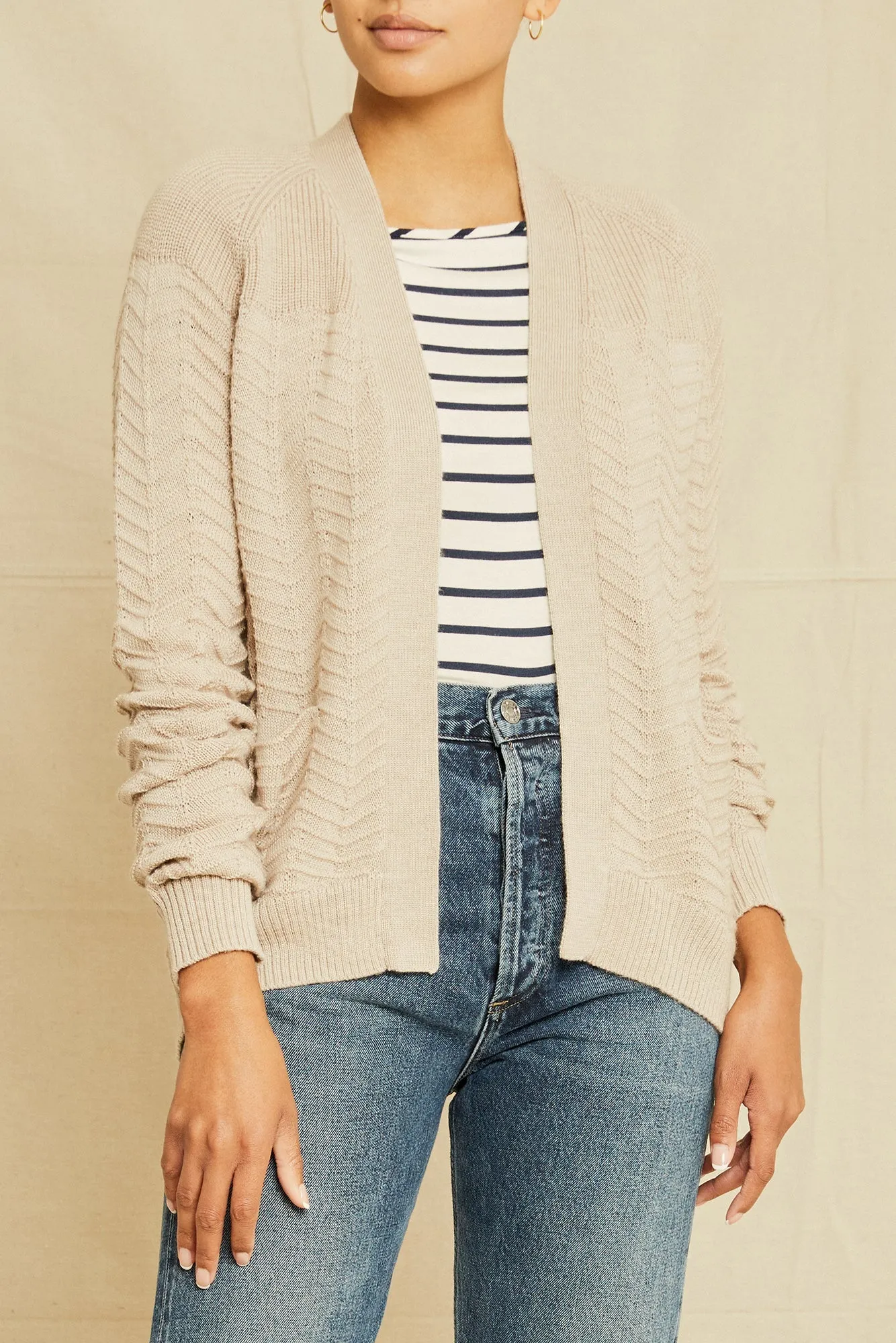 Jacinta Wool Cardigan - Oatmeal sold by Amour Vert