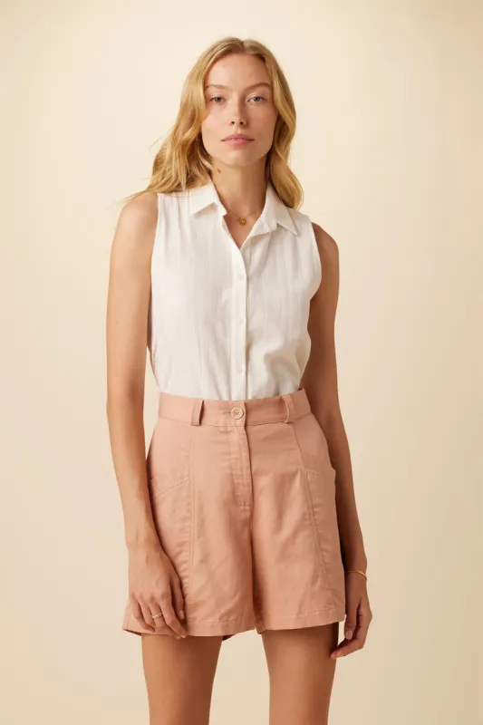 Geena Organic Cotton Blouse - Natural sold by Amour Vert