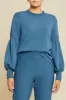 Maggie Luxe Fleece Top - Azure sold by Amour Vert