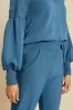 Maggie Luxe Fleece Top - Azure sold by Amour Vert