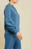 Maggie Luxe Fleece Top - Azure sold by Amour Vert