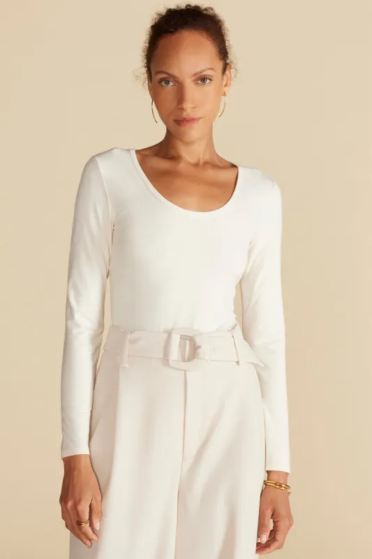 Elea Bamboo Knit Bodysuit - Ivory sold by Amour Vert