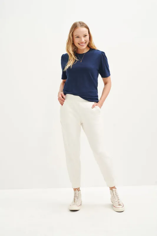 Odilia Reverie Slub Tee - Navy sold by Amour Vert