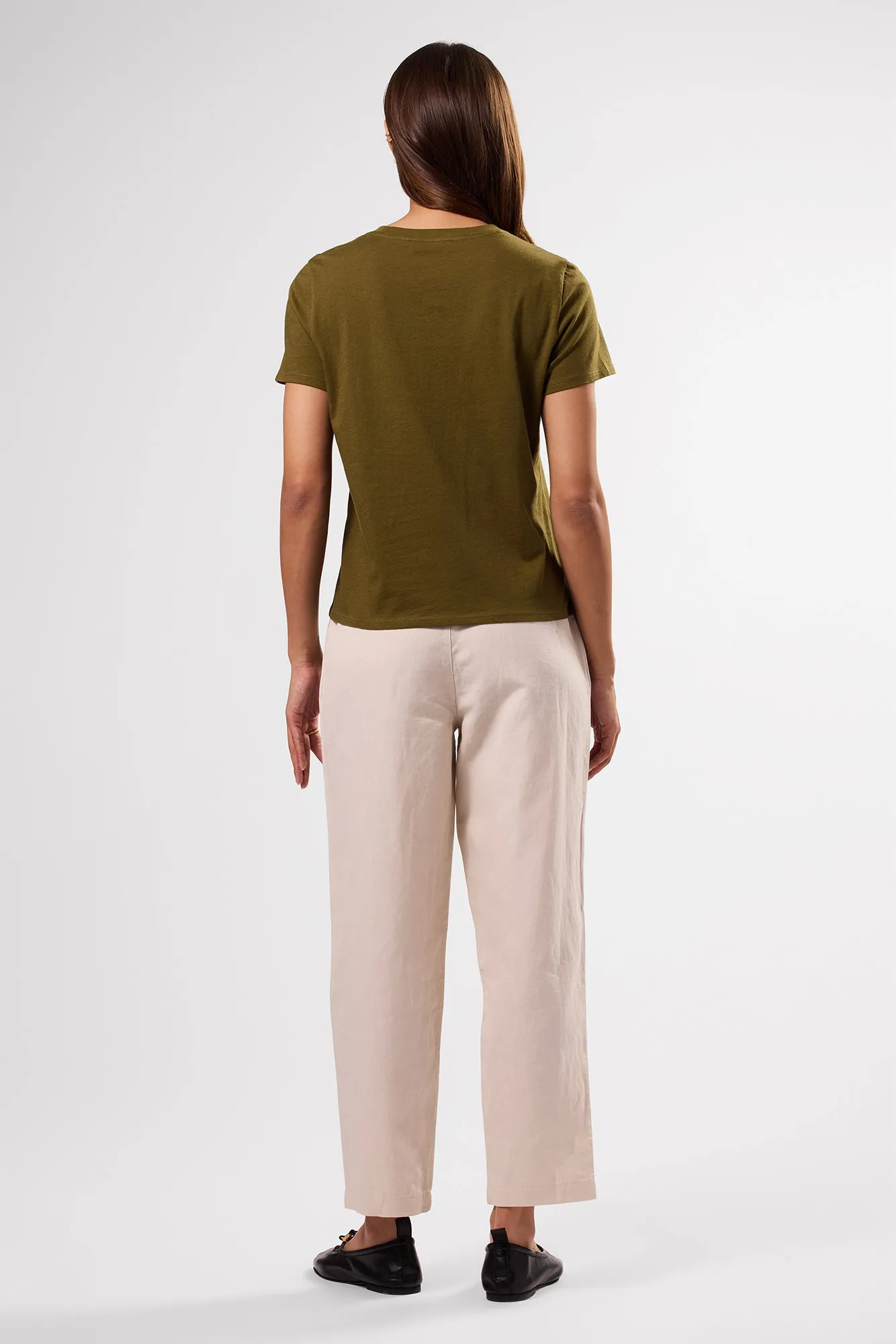Berkeley Organic Cotton Tee - Olive Green sold by Amour Vert product image thumbnail 4