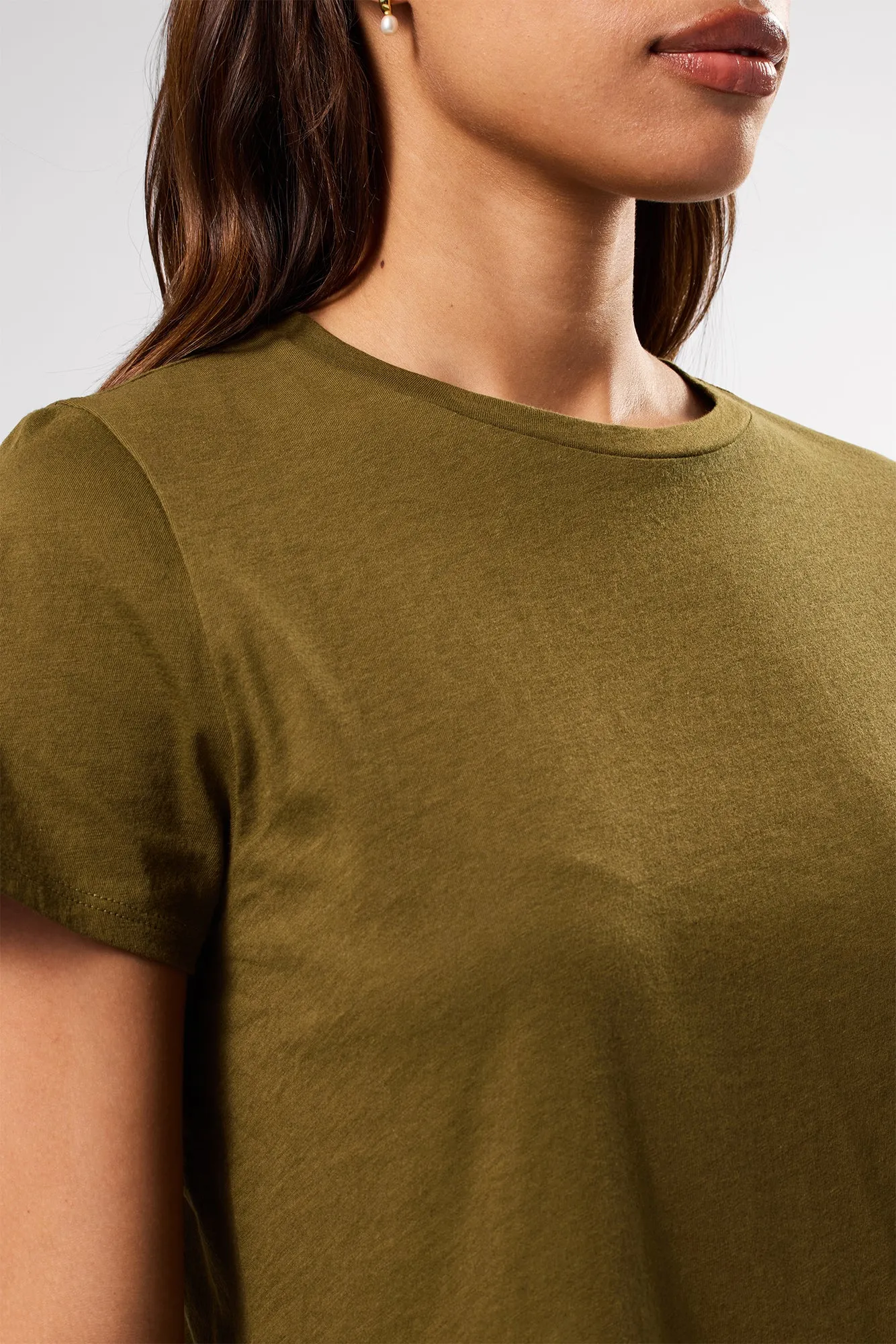 Berkeley Organic Cotton Tee - Olive Green sold by Amour Vert product image thumbnail 2