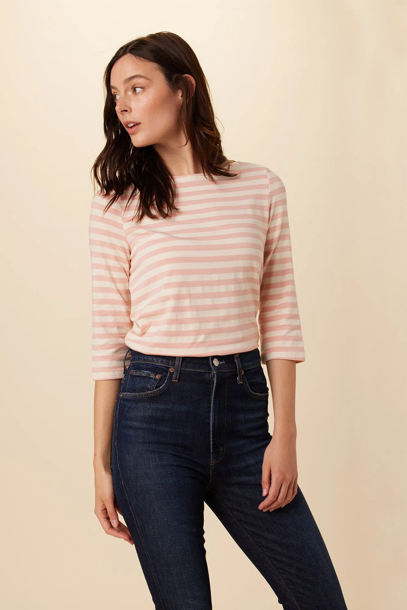 Cecelia Reverie Knit Tee - Rose and Ivory sold by Amour Vert