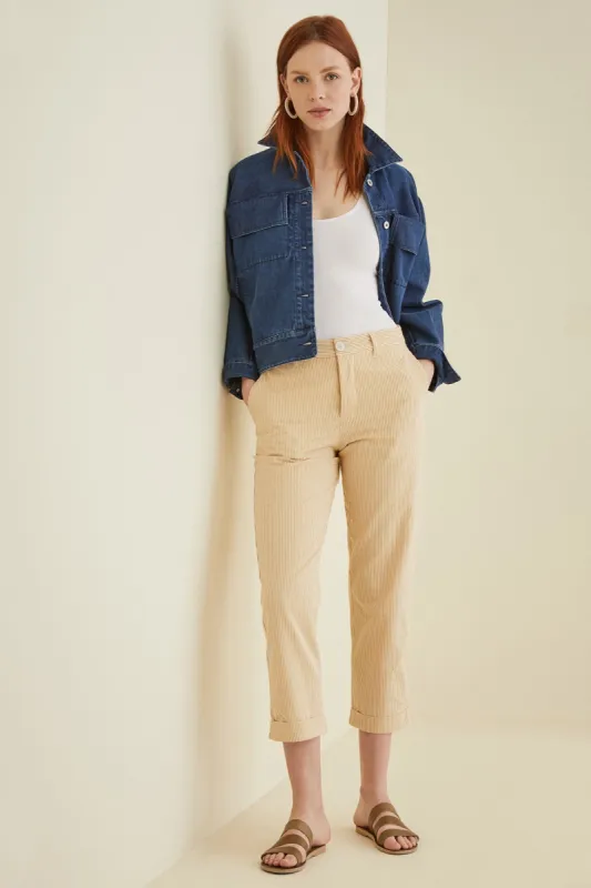 Kowtow Exclusive Edition Pants - Mustard Stripe sold by Amour Vert