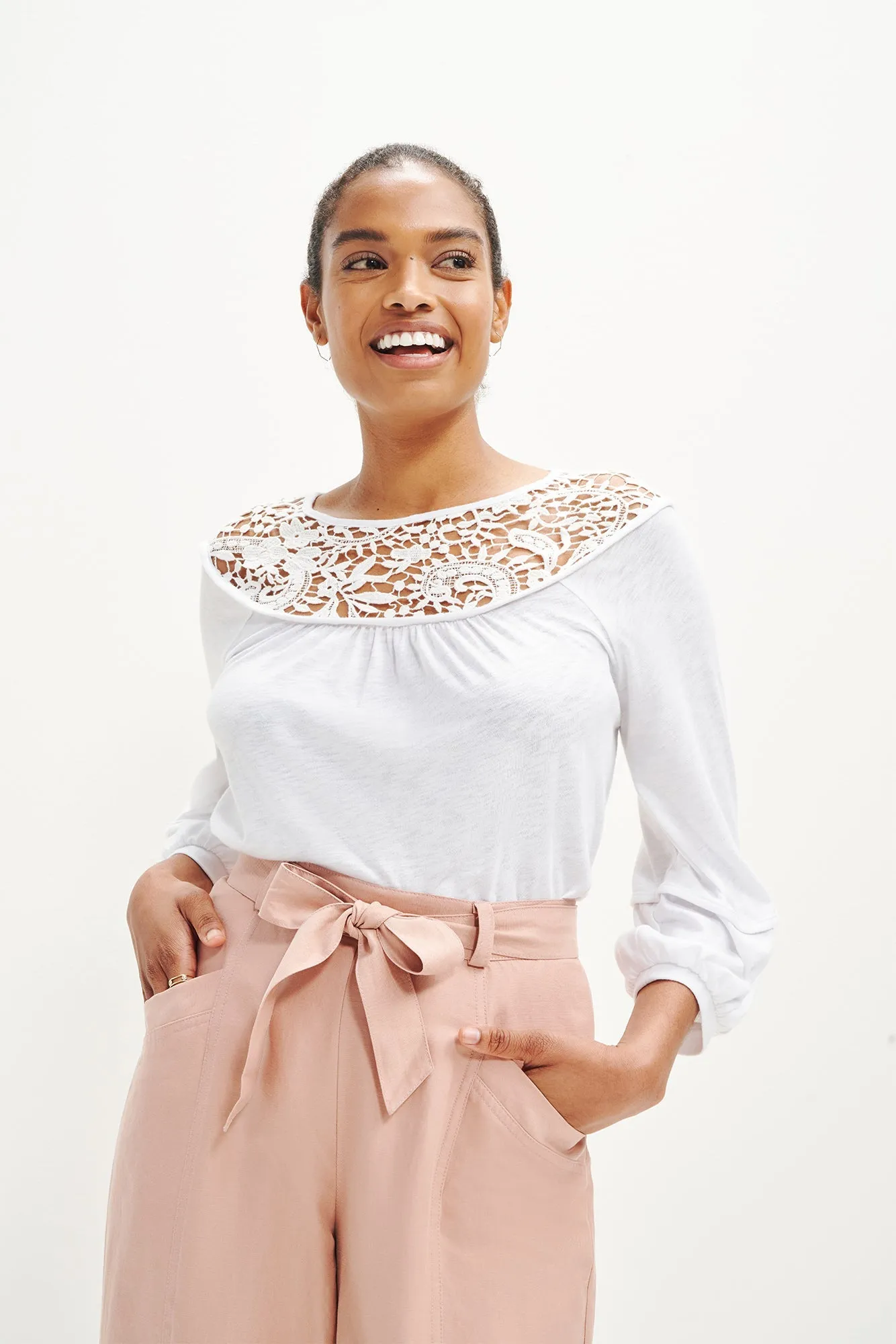 Franny Lace Top - White sold by Amour Vert product image thumbnail 2