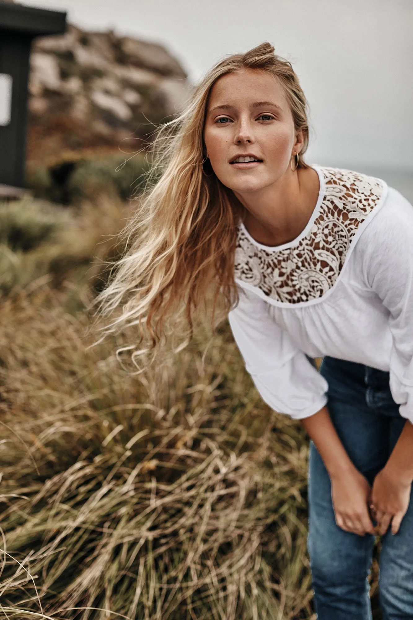 Franny Lace Top - White sold by Amour Vert