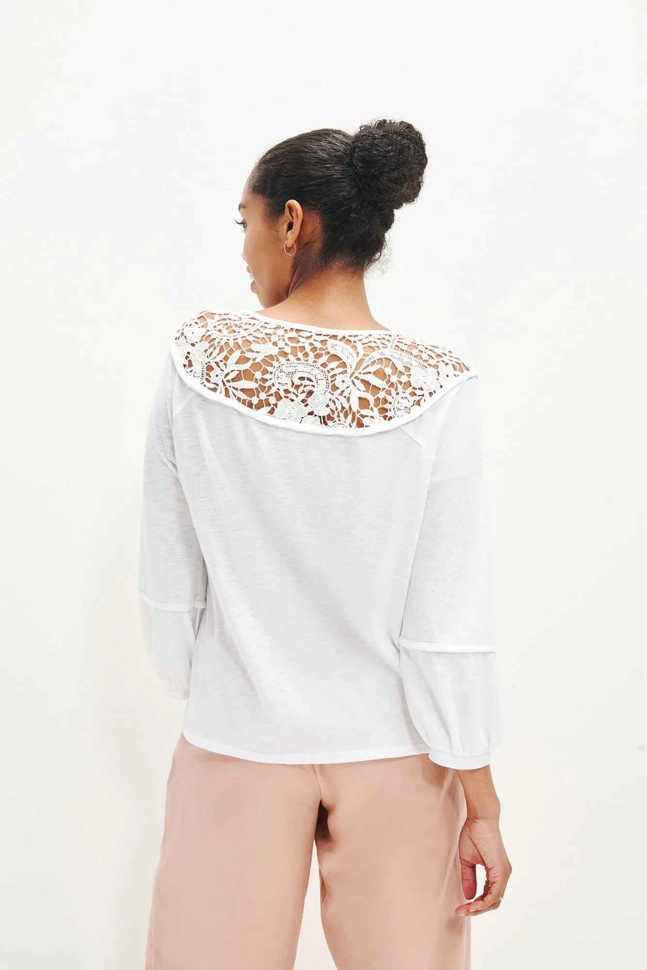 Franny Lace Top - White sold by Amour Vert product image thumbnail 4