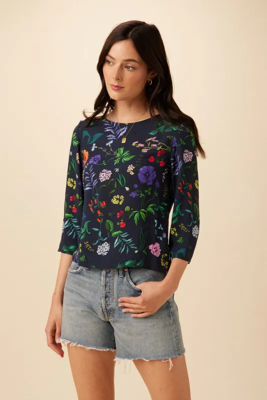 Martina Ecovero Blouse - Stella Floral Navy sold by Amour Vert