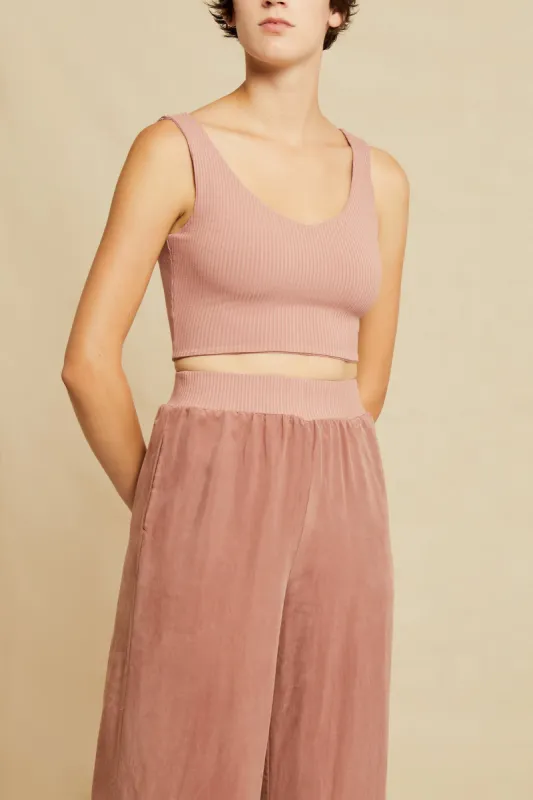 Rosa Paris Rib Tank - Quartz sold by Amour Vert