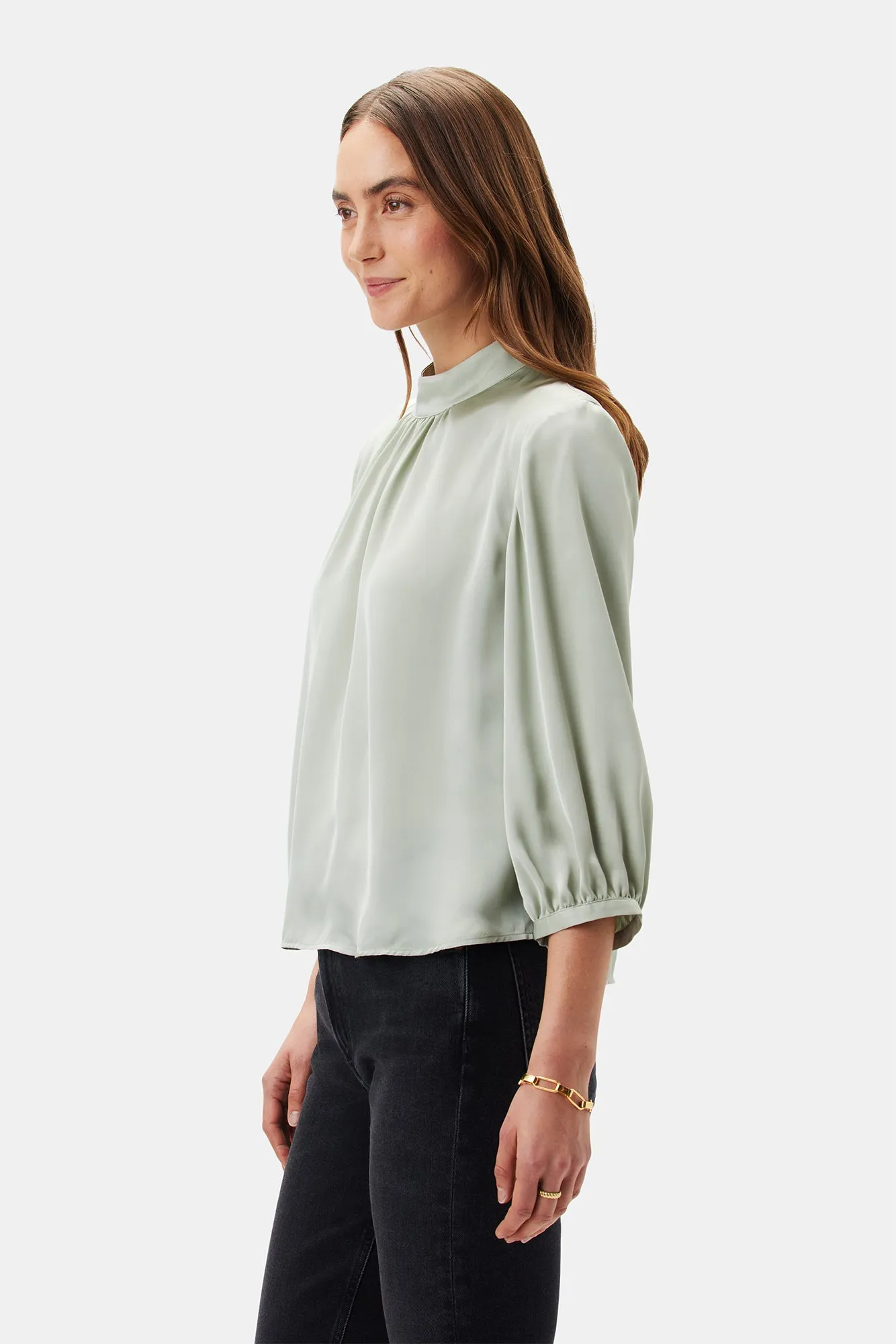 Jeanne 3/4 Sleeve Blouse - Mint Green sold by Amour Vert product image thumbnail 3